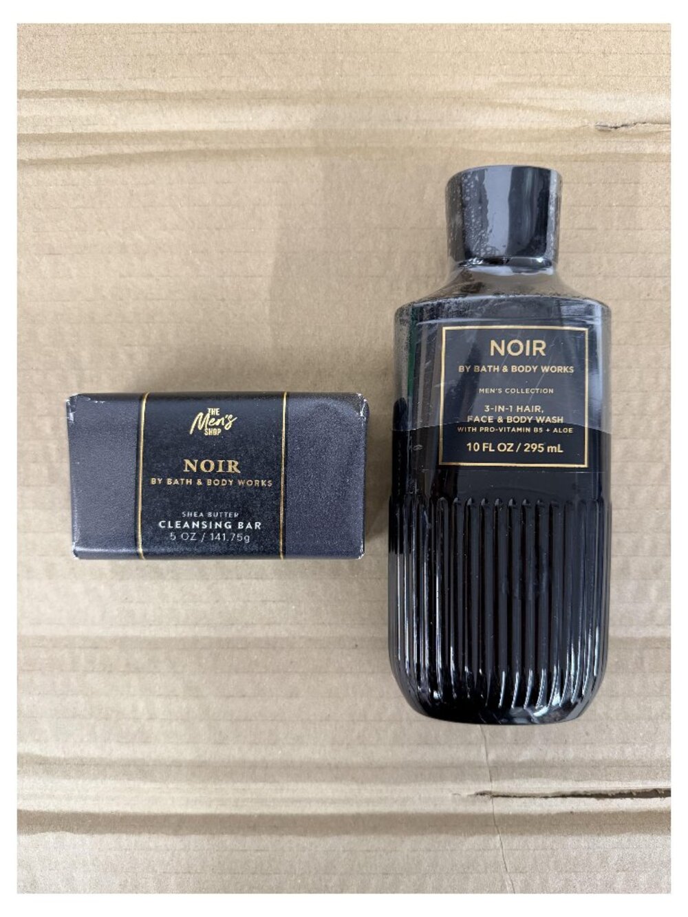 Bath & Body Works Men's Noir 3-in-1 Hair, Face & Body Wash & Bar Soap NEW SEALED